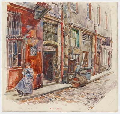 Ingang trap A van Le Marché des Enfants-Rouges door Frederic Anatole Houbron