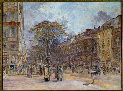 Le boulevard des Italians in Parijs door Frederic Anatole Houbron