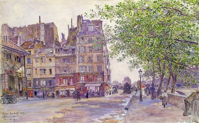 De Quai des Orfèvres, 1906 door Frederic Anatole Houbron