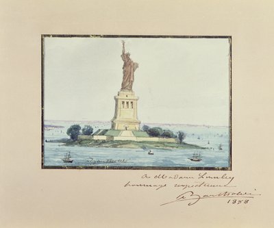 Vrijheidsbeeld, Beldoe Island, New York City, 1888 door Frederic Auguste Bartholdi
