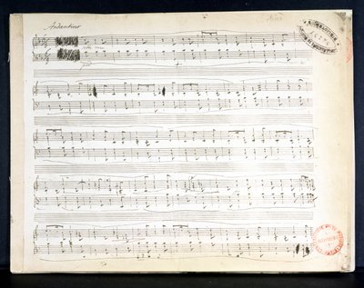 Facsimile van de partituur van 
