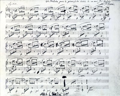 Bladmuziek voor Prelude 1 voor piano door Frederic Chopin door Frederic Chopin