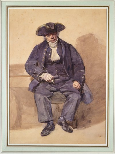 Portret van John Adams, alias John Wilkinson, onderofficier, 78 jaar oud door Frederic Cruikshank