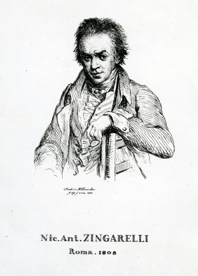 Niccolo Antonio Zingarelli, 1870 door Frederic Desire Hillemacher