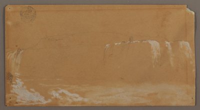 Amerikaanse Watervallen, Goat Island en Deel van Horseshoe Falls, Gezien vanaf de Canadese Oever van de Niagara Rivier door Frederic Edwin Church