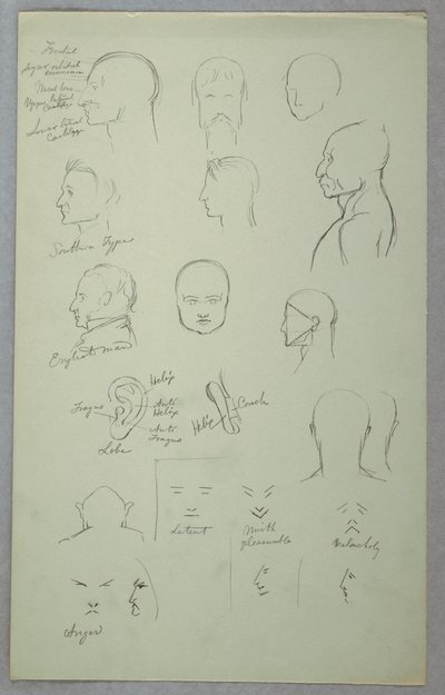 Anatomische studies door Frederic Edwin Church