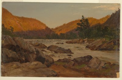 Herfstlandschap in North Carolina door Frederic Edwin Church