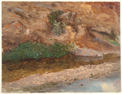 Oever van een stroom door Frederic Edwin Church
