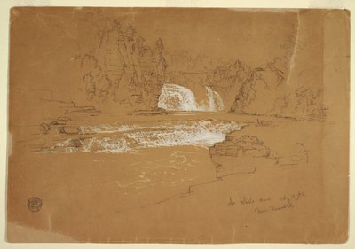 Watervallen van de Ausable River, nabij Keeseville, New York door Frederic Edwin Church