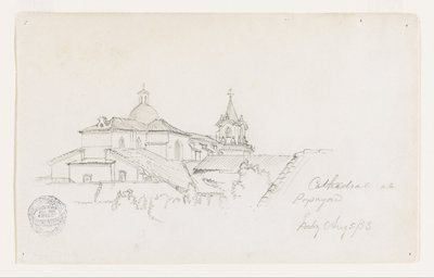 Kathedraal in Popayan, Colombia door Frederic Edwin Church