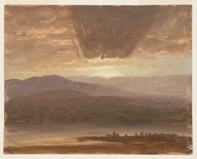 Catskills vanuit Hudson, New York door Frederic Edwin Church