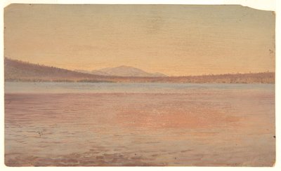 Verre uitzicht op Mount Katahdin en Traveller gezien vanaf Lake Millinocket door Frederic Edwin Church