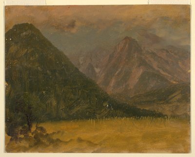 Tekening, Alpenlandschap, Beieren of Zwitserland, 1868 door Frederic Edwin Church
