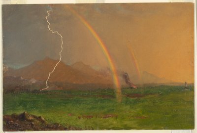Tekening, Alpenlandschap in onweer, 1868 door Frederic Edwin Church