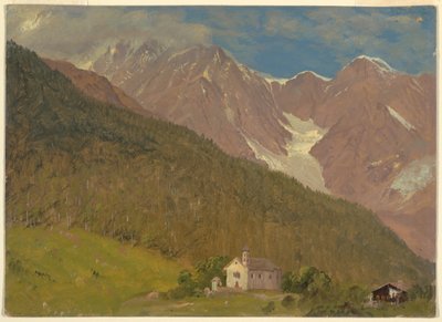 Tekening, Een Alpenlandschap in Zwitserland, augustus 1868 door Frederic Edwin Church