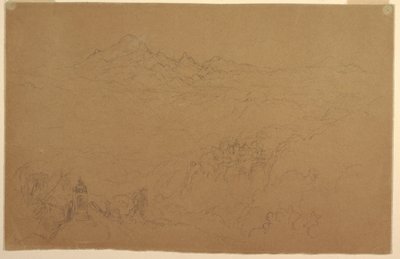 Tekening, Andeslandschap, juli 1853 door Frederic Edwin Church