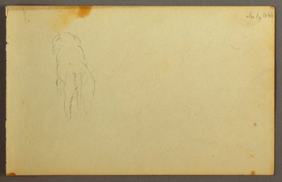 Tekening, Dier, op de rug, 1844 door Frederic Edwin Church