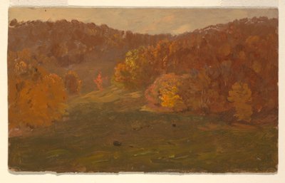 Tekening, Herfstlandschap (North Carolina), 1865-70 door Frederic Edwin Church