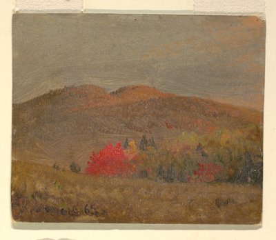 Tekening, Herfstlandschap (Vermont), 1865-70 door Frederic Edwin Church