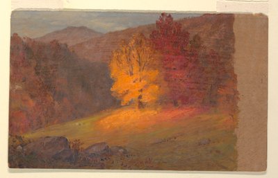 Tekening, Herfstlandschap, 1860-70 door Frederic Edwin Church