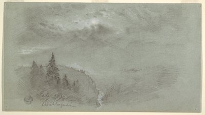 Tekening, Berchtesgaden, Beieren, 27 juli 1868 door Frederic Edwin Church