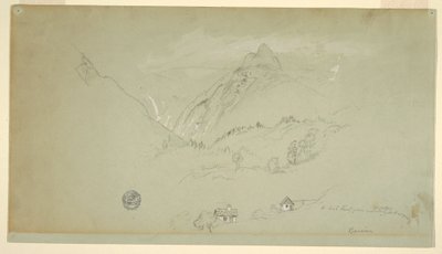 Tekening, Berchtesgaden, Beieren, juni-augustus 1868 door Frederic Edwin Church