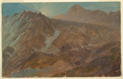 Tekening, Berner Alpen, Zwitserland, augustus 1868 door Frederic Edwin Church