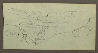 Tekening, Canyon, mogelijk 1868 door Frederic Edwin Church