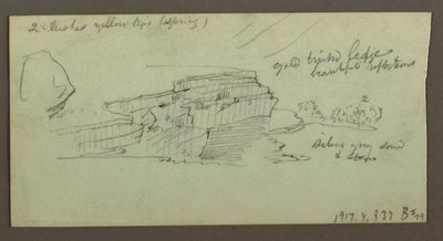 Tekening, Canyon, mogelijk 1868 door Frederic Edwin Church