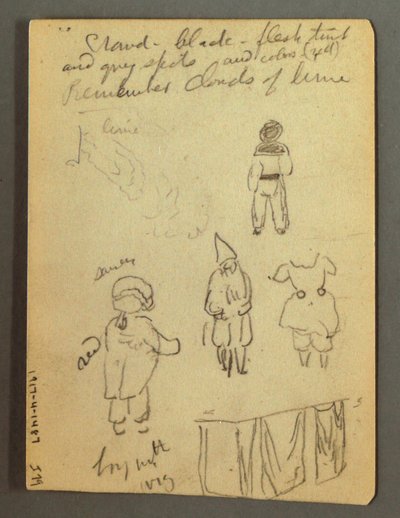 Tekening, kar, figuurstudies, mogelijk 1868 door Frederic Edwin Church