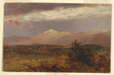 Tekening, Catskills bij zonsondergang, 1882 door Frederic Edwin Church