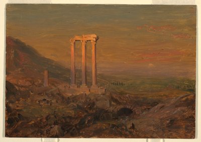Tekening, Klassieke ruïnes, Syrië, mei 1868 door Frederic Edwin Church