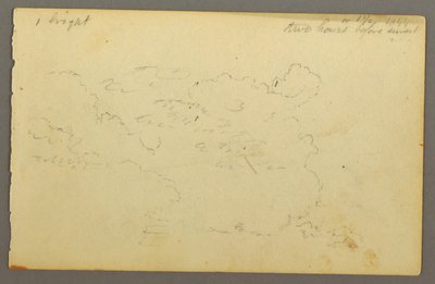 Tekening, Wolkenstudie, 1844 door Frederic Edwin Church