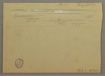 Tekening, Wolkenstudie, 28 juli 1871 door Frederic Edwin Church