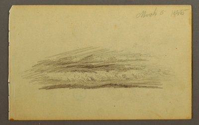 Tekening, Wolkenbank, 1845 door Frederic Edwin Church