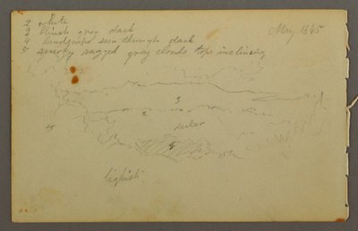 Tekening, Wolkenstudie, 1844 door Frederic Edwin Church
