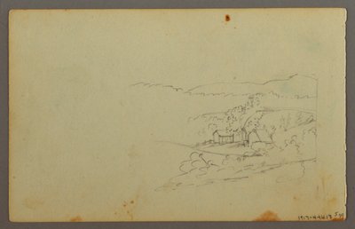 Tekening, Wolkenstudie, mogelijk 1844 door Frederic Edwin Church