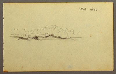 Tekening, Wolken, 1844 door Frederic Edwin Church