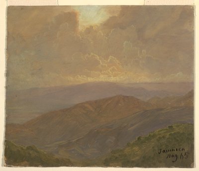 Tekening, bewolkte hemel, augustus 1865 door Frederic Edwin Church