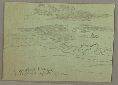 Tekening, Bewolkte lucht, 1871 door Frederic Edwin Church