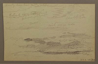 Tekening, Bewolkte lucht, mogelijk jaren 1860 door Frederic Edwin Church