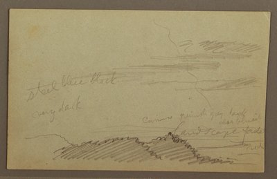 Tekening, Bewolkte lucht, mogelijk jaren 1860 door Frederic Edwin Church