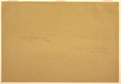 Tekening, Cotopaxi tussen Machachi en Talunga, 19 juni 1857 door Frederic Edwin Church
