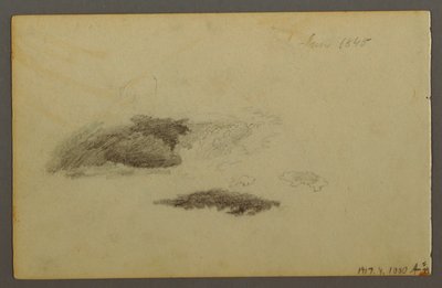 Tekening, Vervallen berk, 1844 door Frederic Edwin Church
