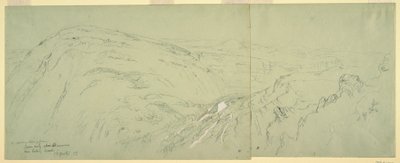 Tekening, Ver uitzicht op Damascus, Syrië, 1868 door Frederic Edwin Church