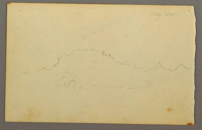 Tekening, Bosrand, 1844 door Frederic Edwin Church