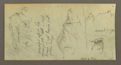 Tekening, Figuur rijdend op kameel, zittend op kameel, mogelijk 1868 door Frederic Edwin Church