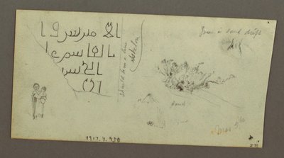 Tekening, Figuur en kamelenstudies, 4 maart, mogelijk 1868 door Frederic Edwin Church