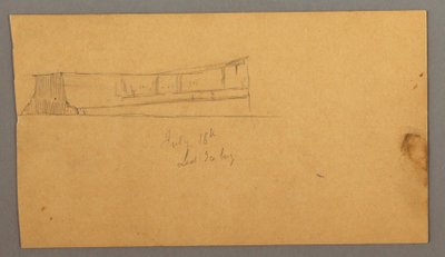Tekening, drijvende ijsberg, 16 juli 1859 door Frederic Edwin Church