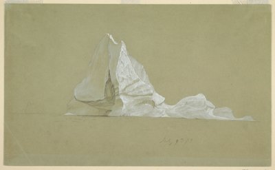Tekening, drijvende ijsberg, 9 juli 1859 door Frederic Edwin Church